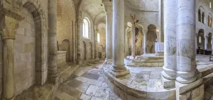 Europe, Italy, Tuscany. Interior of San Antimo Abbey