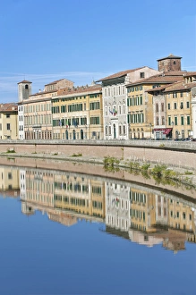 Historic District Prints: Europe, Italy, Tuscany, Pisa, The River Arno