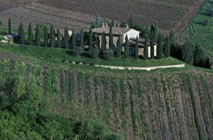 S Eed Prints: Europe, Italy, Tuscany. Scenic villa, cyprus