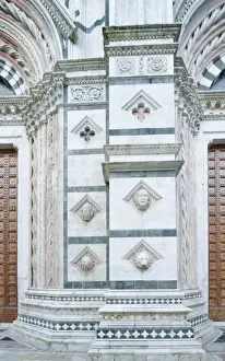 Door Way Prints: Europe, Italy, Tuscany, Siena, Siena Cathedral (Duomo di Siena) Detail