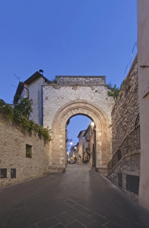 Umbria Prints: Europe, Italy, Umbria, Assisi, City Gate