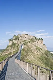 Images Dated 6th October 2011: Europe, Italy, Umbria, Civita, Bridge to Historic District