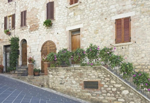 Umbria Prints: Europe, Italy, Umbria, Corciano, Old World House in Historic District