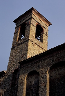 Images Dated 9th February 2006: Europe, Italy, Umbria, Preggio, church tower