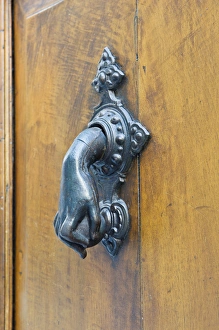 Umbria Prints: Europe, Italy, Umbria, Spoletto, Door Knocker