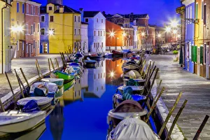 Images Dated 20th May 2012: Europe, Italy, Veneto, Burano. Blue hour at sunset
