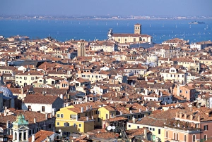 Images Dated 10th April 2006: Europe, Italy, Venice. Aerial view of the city