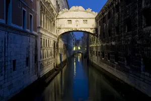 Bridge Of Sighs Prints: Europe, Italy, Venice. The Bridge of Sighs lit at dawn. Credit as: Wendy Kaveney