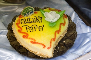 Bowl Prints: Europe, Italy, Venice. Cake in a bakery window