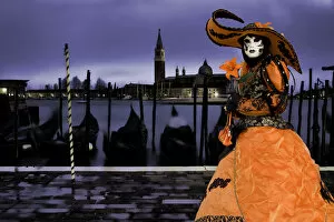 Images Dated 25th February 2006: Europe, Italy, Venice. Composite of woman in Carnival costume