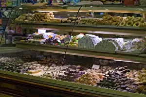 Images Dated 12th February 2009: Europe, Italy, Venice. Glass display case filled with pastries and cookies. Credit as