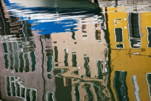 Nautical Prints: Europe; Italy; Venice; Reflections in Back Canal