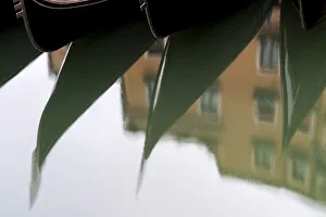 Still Prints: Europe, Italy, Venice. Reflections of gondolas in canal