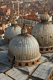 Piazza Prints: Europe; Italy; Venice; San Marco Dumo from High above