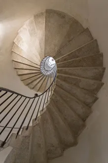 Spiral Prints: Europe, Italy, Venice. Spiral stairwell