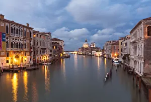 Lighting Prints: Europe, Italy, Venice. Sunset over Grand Canal
