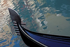 Images Dated 10th April 2006: Europe, Italy, Venice. Detail of Venetian Gondola