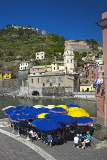 Images Dated 24th May 2010: Europe; Italy; Vernazza; City and Church of Santa Margherita d Antiochia of Vernazza