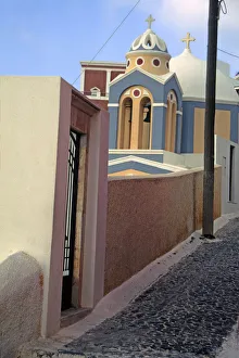 Greek Island Prints: Europe, Mediterranean, Aegean, Greece, Greek Islands, Santorini, Thira. Scenic view