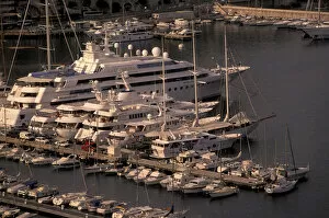 Europe, Monaco. Detail of the Port Marina
