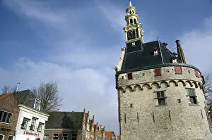 Images Dated 11th April 2008: Europe, The Netherlands (aka Holland), West Friesland, Hoorn. Hoofdtoren tower located