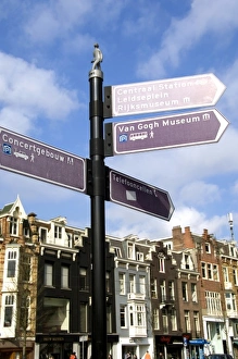 Europe, The Netherlands (aka Holland), Amsterdam. Museum Quarter near the Rijks