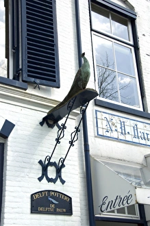 Entry Prints: Europe, The Netherlands (aka Holland), Delft. Royal Delft Factory since 1653. Building