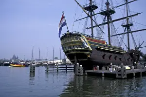 Replica Prints: Europe, Netherlands, Amsterdam Replica of the Indiaman The Amsterdam