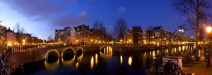 Europe; Netherlands; South Holland; Amsterdam; Keizergracht canal; Leidsegracht canal