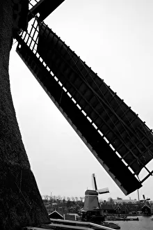 Windmill Prints: Europe, Netherlands, Zaanse Schans. Poelenburg woodmill