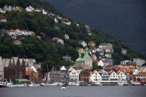 Harbour Prints: Europe, Norway, Bergen. Bergen Harbour