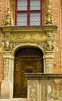 Images Dated 21st August 2006: Europe, Poland, Gdansk. Detail of ornate door