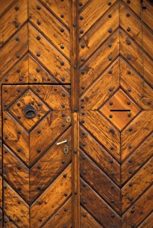 Images Dated 1st September 2003: Europe, Poland, Krakow Kanonicza Street - Old Town; wooden doorway