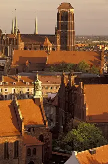 EUROPE, Poland, Pomerania, Gdansk View of Main town from Havelius Hotel