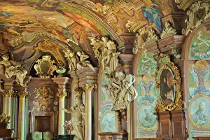Jim Zuckerman Prints: Europe, Poland, Wroclaw. Detail of University of Wroclaws Aula Leopoldina lecture hall