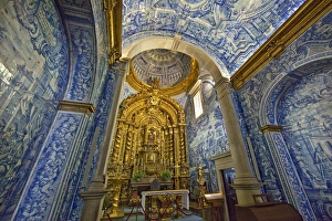 Roman Catholic Prints: Europe, Portugal, Almancil. Interior of St