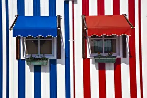Images Dated 2nd July 2011: Europe; Portugal; Costa Nova; Candy striped homes lins the streets