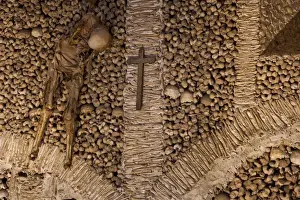 Bone Prints: Europe, Portugal, Evora. Chapel of Bones inside San Francisco Church