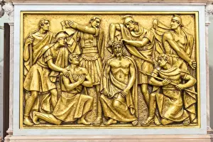 Roman Prints: Europe, Portugal, Fatima, Stations of the Cross inside basilica