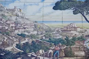 Specialty Prints: Europe, Portugal. Historic town of Sintra about 1 hour from Lisbon. Traditional Portuguese
