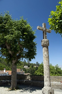 Images Dated 3rd June 2010: Europe, Portugal. Historic town of Sintra. Old stone cross