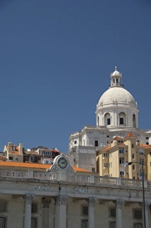 National Pantheon Prints: Europe, Portugal, Lisbon (aka Lisboa). Military Museum in front of the baroque dome