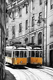 Images Dated 28th June 2011: Europe, Portugal, Lisbon. Lisbon transportation; Famous Old Lisbon Cable Car