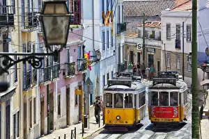 Images Dated 28th June 2011: Europe, Portugal, Lisbon. Lisbon transportation; Famous Old Lisbon Cable Car