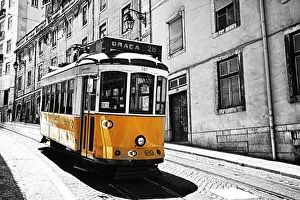Images Dated 28th June 2011: Europe, Portugal, Lisbon. Lisbon transportation; Famous Old Lisbon Cable Car