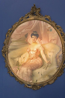 Frame Prints: Europe, Portugal, Lisbon, National Coach Museum, portrait of Amelia de Orleaes e Braganca