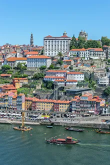Ferry Prints: Europe, Portugal, Oporto, Douro River, Rabelo ferry boat
