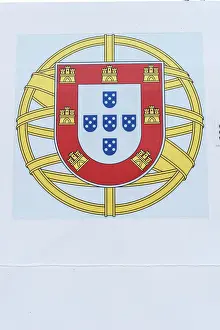 Seal Prints: Europe, Portugal, Regua, Portugals coat of arms and Armillary Sphere