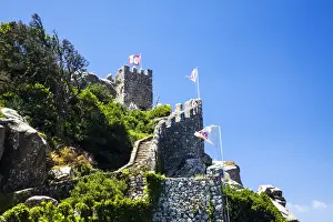 Images Dated 29th June 2011: Europe; Portugal; Sintra; Castelo dos Mouros and Quinta da Regaleira Hike along wall