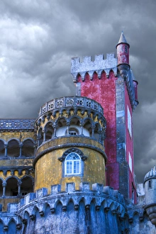 Sintra Prints: Europe, Portugal, Sintra. Detail of Pena Palace
